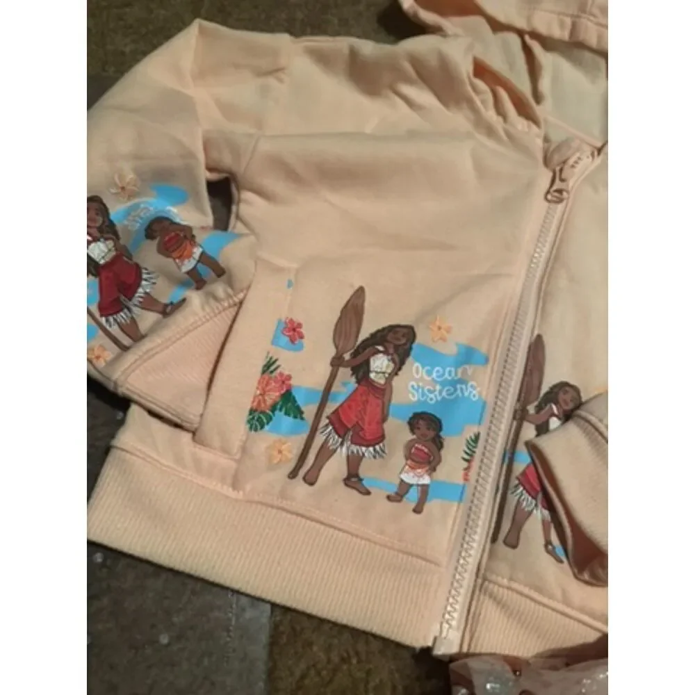 Disney Moana Three Piece Set with Hooded Jacket, Top & Tutu Size 4T